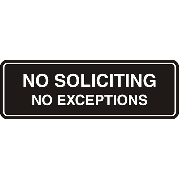 Small 3 x 6 NO SOLICITING Victorian Door/Wall Sign Black/Gold Small 3 x 6 NO SOLICITING Victorian Door/Wall Sign Black/Gold